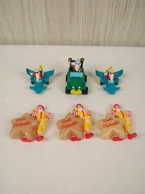 Lot Of 6 Vintage McDonald's Toys 1988 Mac Moon Ronald McDonald